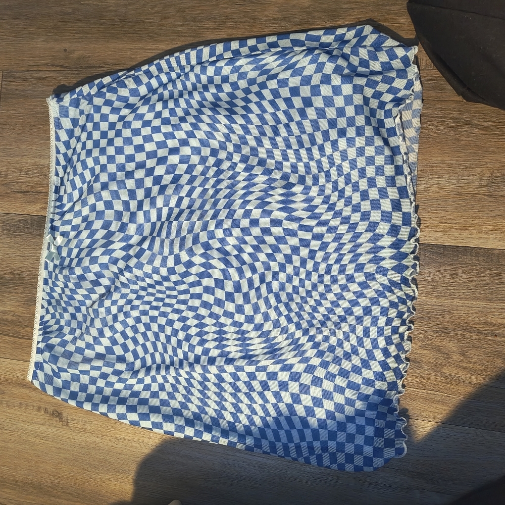 Checkered mini skirt
